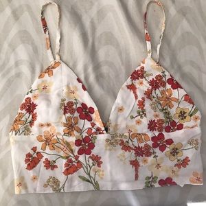 Floral bralette crop top